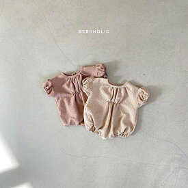 【BebeHolic】 クレーププリーツロンパース　韓国子供服 ベビー服 出産祝い 子供服 ファーストバースデー ハーフバースデー マタニティー 赤ちゃんのいる生活 プチプラ 映え