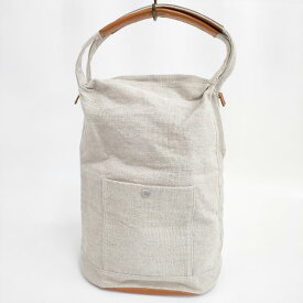 R&D.M.Co- キャンバス 底レザー レザ―ハンドル トートバッグ ベージュ ブラウン レディース オールドマンズテーラー【中古】5-0802G