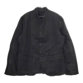 R&D.M.Co- コットン リネン バンドカラー シャツジャケット ジャケット ブラック レディース オールドマンズテーラー【中古】5-0101M