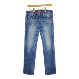 RED CARD Anniversary 20th ボーイフレンドデニムパンツ ジーンズ ストレッチ素材 64503 デニムパンツ ブルー レディース レッドカード【中古】5-0701G