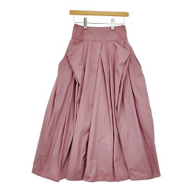 FRAY I.D FWFS185515 タフタロングスカート タック ギャザー サイズ1 ロングスカート ピンク レディース フレイアイディー【中古】5-0701M