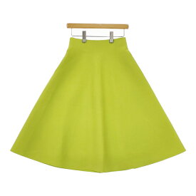 ESTNATION 12-109-09-120377 フレア ストレッチ ウォッシャブルニット ロングスカート ライトグリーン レディース エストネーション【中古】5-0701G
