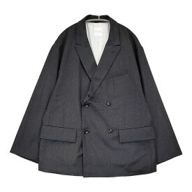 Toujours ダブルブレステッドジャケット 定価121000円 YM43KJ01 テーラードジャケット 25AW チャコールグレー レディース トゥジュー【中古】6-0814T