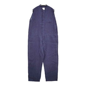 Toujours ハードウォッシュリネンオールインワン サイズ1 定価85800円 YM42SP05 ツナギ 25SS ネイビー レディース トゥジュー【中古】5-0902S