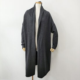R&D.M.Co- ウール ロングカーディガン 羽織り コート ローブ カーディガン チャコールグレー レディース オールドマンズテーラー【中古】6-0106T