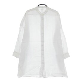 R&D.M.Co- リネン チュニックシャツ ロング ブラウス シャツ ホワイト レディース オールドマンズテーラー【中古】5-0402M