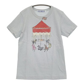 R&D.M.Co- MERRY-GO-ROUND T-SHIRT メリーゴーランド Tシャツ L 定18700円 6878 ライトブルー レディース オールドマンズテーラー【中古】5-1001S