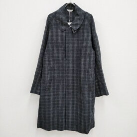 ARTS&SCIENCE 未使用品 Balmacaan coat バルマカーン 0221-U1005-1126 ステンカラーコート 濃紺 レディース アーツ&サイエンス【中古】4-0310M♪