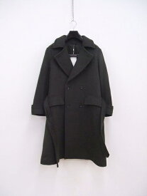 blurhms 新品 WOOL CASHMERE SHORT BEAVER GREAT COAT 定価148500円 サイズ2 コート カーキ メンズ ブラームス【中古】2-1208A♪