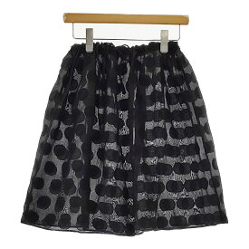 R&D.M.Co- ドット ギャザー シルク混 スカート ブラック レディース オールドマンズテーラー【中古】5-0412M