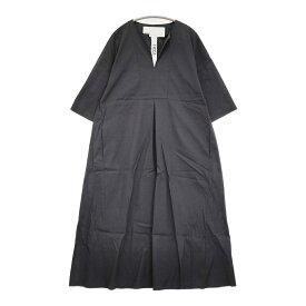 TICCA キーネックロングワンピース 定価31900円 0221407024 ワンピース ブラック レディース ティッカ【中古】5-0908S