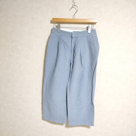 MARGARET HOWELL LINEN COTTON リネンコットンタック 578-9143010 サイズ2 パンツ ライトブルー レディース マーガレットハウエル【中古】3-0426M△