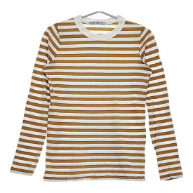 R&D.M.Co- サイズS ボーダー 長袖Tシャツ カットソー ロンT ホワイト ブラウン レディース オールドマンズテーラー【中古】5-0227M