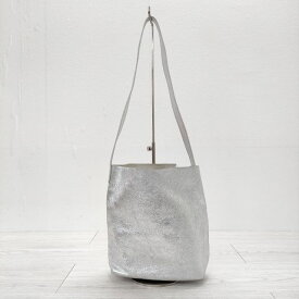 LAURA DI MAGGIO レザーショルダーバッグ ショルダーバッグ シルバー レディース ローラディマッジオ【中古】4-0903G