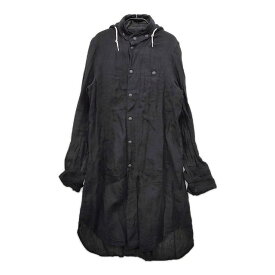 R&D.M.Co- ロングパーカー リネン フード付き ワンピース ブラック レディース オールドマンズテーラー【中古】5-0417M