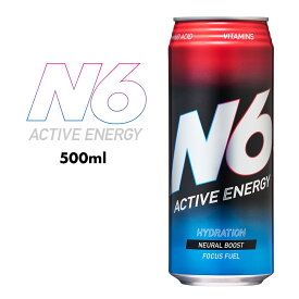 【公式】エナジードリンク N6 (エヌシックス) 500ml [送料無料 大容量500ml コスパ抜群 エナドリ カフェイン アルギニン 高麗人参エキス D-リボース 通販 10代 20代 30代 ギフト プレゼント 栄養ドリンク プレゼント]