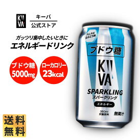 【公式┃ポイント10倍】キーバ ブドウ糖 スパークリング 350ml [ブドウ糖 ナイアシン ビタミンB1 パントテン酸 勉強 仕事 受験勉強 集中 集中力 記憶力 ノンカフェイン ラムネ 白ぶどう ぶどう糖 KIIVA 通販 10代 20代 30代 送料無料]