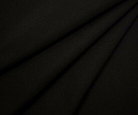 ウール ポリエステル混カシミヤドスキン(織り方のみ ツイル)ブラック 無地 W巾150cm 生地厚約0.65mm。日本製の布 生地 布地 服地 通販 ウール生地 50cm以上10cm単位カット