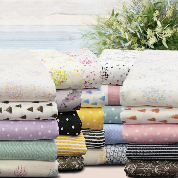 楽天市場 イハナihanaダブルガーゼが必ず入る ダブルガーゼ2ｍ５枚セット生地福袋 ラッキーバッグ 手作り 布小物 福箱 2重ガーゼ マスク 素材 新春 お年玉 日本製 無地 プリント 生地布専門店 ｈｉｎｏｄｅｙａ