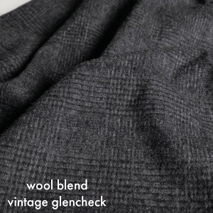 [10cm�P��] WOOL BLEND VINTAGE GLENCHECK�b���уE�[�����`���A�_�炩�ȏk�O�̕����� �z�E���n�̒ʔ̃L�W�L�W ���n �z [No.26036][���[����0.5m���܂�]