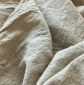 Kiji Storeオリジナル 160cm巾 麻100％キャンバスワッシャー・タンブラー加工生成り仕上げ