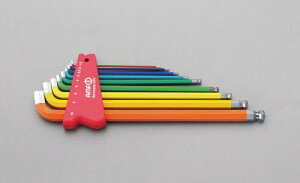 ESCO �G�X�R 1.5-10mm/9�{�g [Ball Hex]�L�[�����`(�V���[�g�w�b�h) EA573GM-90