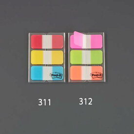 ESCO エスコ 40x18mm 粘着インデックス(10枚x3個/3色) EA762GA-312