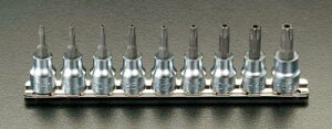 ESCO �G�X�R 3/8DR/T10-T50 [Bore-Torx]�r�b�g�\�P�b�g�Z�b�g EA618BN