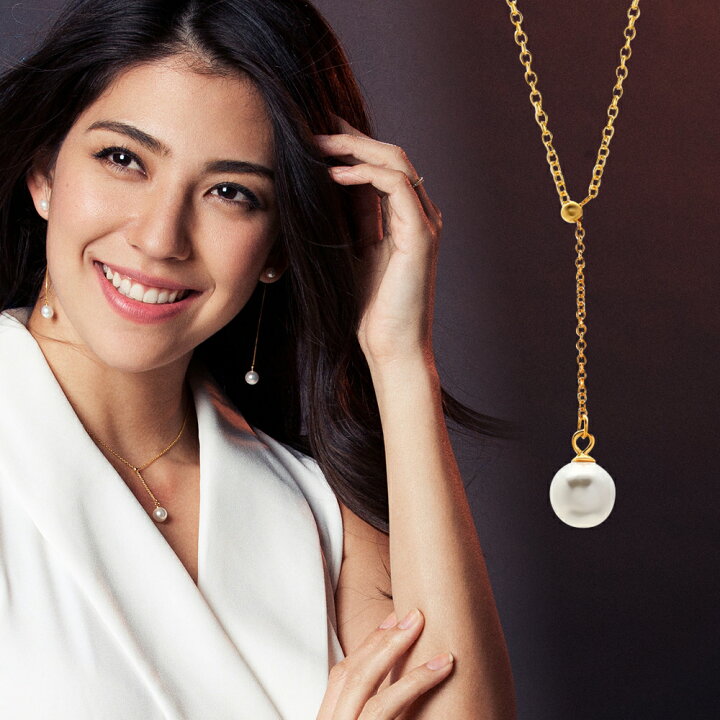 楽天市場】ネックレス パール レディース シンプル チェーン 45cm  