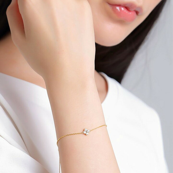 楽天市場】【楽天1位受賞】 フラワー ブレスレット SV925 レディース 