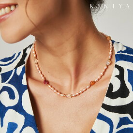 【POINT UP★最大50%OFF】 ネックレス 天然石ネックレス 天然 淡水パールネックレス ピンク レディース チェーン 47cm サージカルステンレス 316L ステンレス ゴールド k18 仕上 ニッケルフリー アクセサリー 金属アレルギー 対応 ネックレス