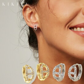 ピアス 日型 ストーンピアス フープピアス キャッチレス レディース つけっぱなし ハワイアン シルバー ゴールド k18 仕上 ニッケルフリー アクセサリー 金属アレルギー 対応 ピアス 母の日 クリスマス 誕生日プレゼント レディース シンプル ジュエリー kikiya