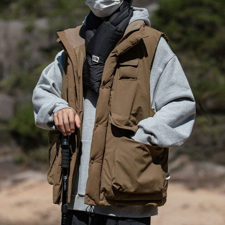 大きいサイズ ダウンベスト メンズ 中綿ベスト 登山 お兄系 ジャケット 