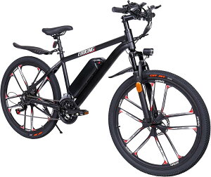 EBIKING �d���A�V�X�g���]�� �A���~�t���[�� ���y�� 26�C���` ��̌^�z�C�[�� �}�E���e�����]�� �� �呱�s����150km �V�}�m14�i�ϑ� 5�i�A�V�X�g ��e�ʃo�b�e���[ �D�����t�� �h��IP56 �X�}�z�z