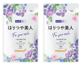 はりつや美人 2袋（約2ヶ月分 300粒） MSM コラーゲン イノシトール ビタミンB 亜鉛 ハリ ツヤ うるおい 40代 50代 サプリ サプリメント 栄養機能食品 【送料当店負担 メール便】【キッコーマン公式通販】