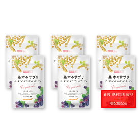基本のサプリ 6袋（約6ヶ月分 360粒） 6袋セット ゲニステイン 大豆イソフラボン 女性の悩み アグリコン プロアントシアニジン ゆらぎ年代 葉酸 ビタミンD 国内製造 まとめ買い 【送料当店負担 宅急便】 【キッコーマン公式通販】