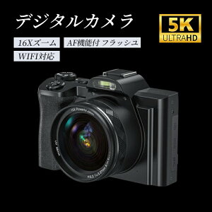 �y�����̔���!�z �y64GB�J�[�h�t���z�f�W�^���J���� 5K 16�{�Y�[�� WIFI�Ή� UV�����Y�t�� 48MP 6����Ԃ�␳ AF�@�\�t �t���b�V�� HDMI�o�� �}�N���B�e �����掿 �J����