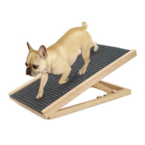 【P5!5580円→実質5301円 10/27まで】ペットスロープ スライド式 折り畳み ペットの階段 犬のステップペットスロープ調節可能な 収納便利 犬用安全スロープ 木製ペット階段ポータブル ウッド
