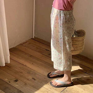 【激安販売中!】ロングパンツ キッズ 子供服 女の子 ワイドパンツ 夏 韓国子ども服 ボトムス ジュニア 長ズボン 部屋着 ルームウェア 誕生日 プレゼント 入園 入学 薄手 涼しい 130cm 120 110 100