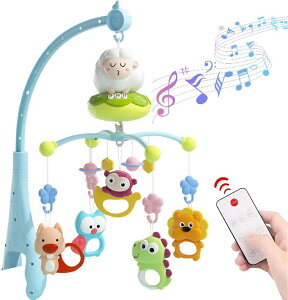 【激安販売中!】ベッドメリー めんよう オルゴール モビール 赤ちゃん ベビーベッド用 360度回転 音・ ライト おもちゃ ベル おもちゃ 吊り下げ式 赤ちゃん ベッド飾り 新生児 おもちゃ 知育