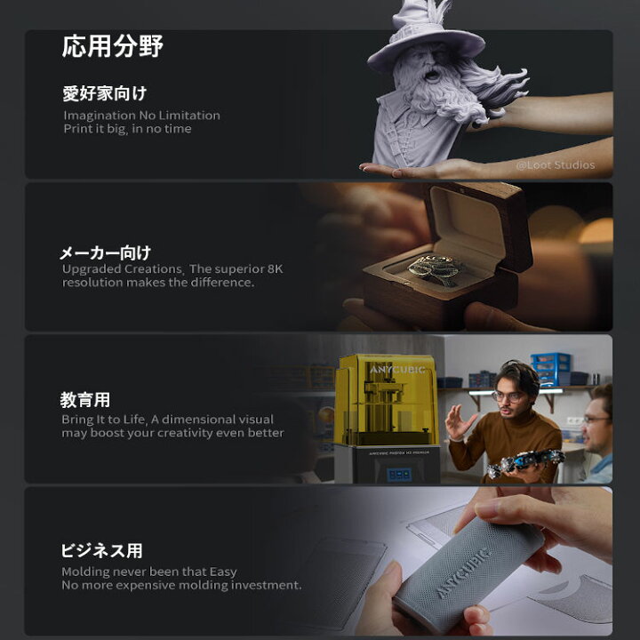 楽天市場】3Dプリンター 光造形 Photon M3 Premium 高精度 ANYCUBIC社 