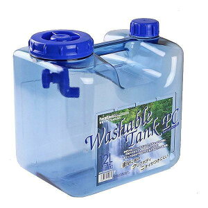 岩谷マテリアル ウォータータンク ポリカ (12L) 蛇口付き クリア アクアボトル コック付き ポリカーボネート ウォッシャブルタンク 日本製 備蓄 防災 アウトドア レジャー