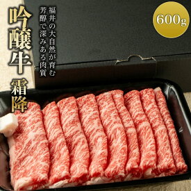 ギフト 肉ギフト 内祝い 誕生日祝い すき焼き しゃぶしゃぶ用 肉 霜降り 牛肉 国産 【有名店で使用されている牛肉！】 霜降りロース【吟醸牛 霜降りロース】 (600g) | お肉 すき焼き肉 しゃぶしゃぶ ロース すきやき 和牛 国産牛肉