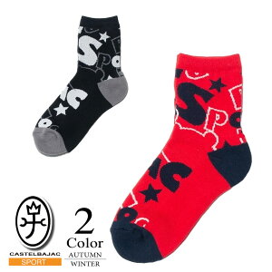 【SALE20%OFF】 カステルバジャック スポーツ クルー丈ソックス〔クマ&ポップ〕 【40(22-24cm):レディース】CASTEL BAJAC ゴルフ 靴下 レディース【2024新作モデル】【期間限定クーポン】【メー