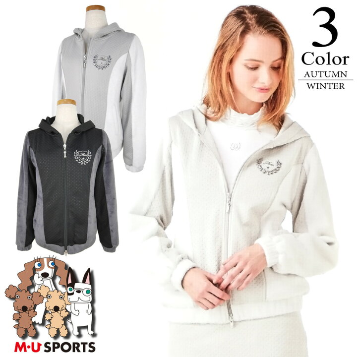 楽天市場】▽パーカーブルゾン〔フルジップ〕 【M/L/LL寸：レディース  