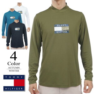 【期間限定クーポン配布中】【メール便・ゆうパケット】▼モックネックシャツ〔カモフラッグ〕 【L寸:メンズ】トミーヒルフィガー TOMMY HILFIGER ゴルフウェア シャツ メンズ【秋冬モデル