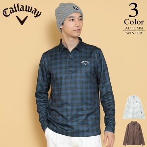 【セール/40%OFF】キャロウェイ ゴルフウェア 裏起毛シャツ〔チェックプリント〕 【M/L/LL/3L寸:メンズ】キャロウェイ ゴルフ Callaway 有名プロ着用ブランド ゴルフウェア シャツ メンズ【秋