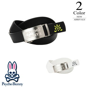 【P2倍】サイコバニー ゴルフ ベルト〔PU〕 pbmg5fv1 【全長110×W3.5cm:ユニセックス】 Psycho Bunny GOLF ベルト メンズ レディース【2025新作】【期間限定クーポン】