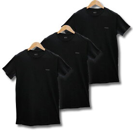 DIESEL ディーゼル SPDG/AALW 3PK Round Neck　Tシャツ・カットソー　インナー 900 BLACK メンズ 下着 男性用 高級 人気 ブランド おしゃれ おすすめ シンプル
