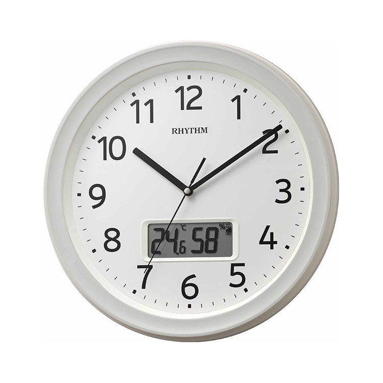 楽天市場】リズム時計工業 RHYTHM 電波 壁掛け時計 フィットウェーブ 